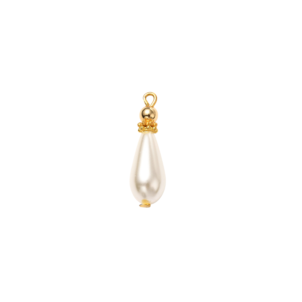Pearl Vintage Teardrop Charm