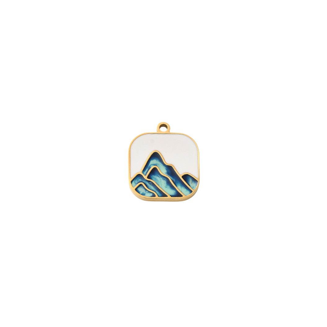 Gold Mountain Range Pendant Charm