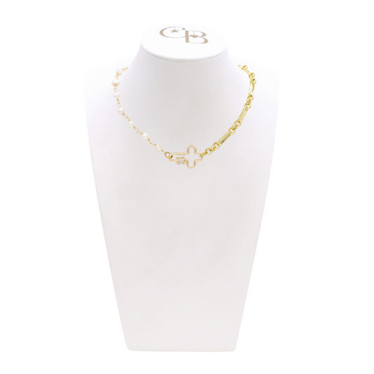 Front of the The Annabeth Necklace on CB Bust with our Mary Carabiner