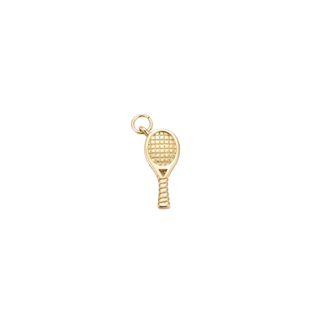 Gold Tennis Racket Charm