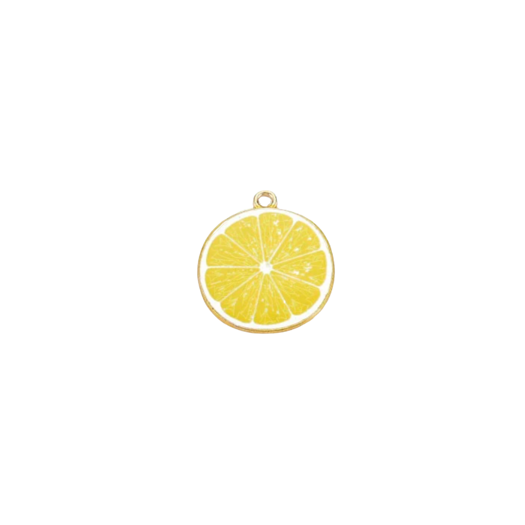 Gold Lemon Slice Charm