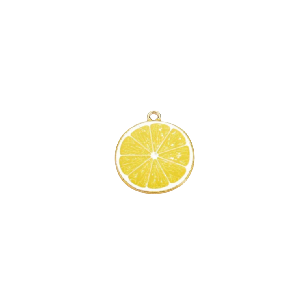 Gold Lemon Slice Charm