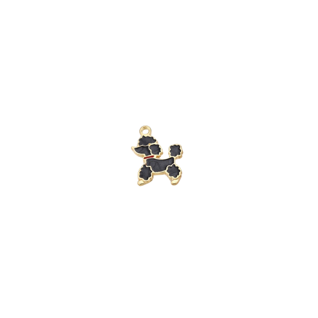 Gold Poodle Charm