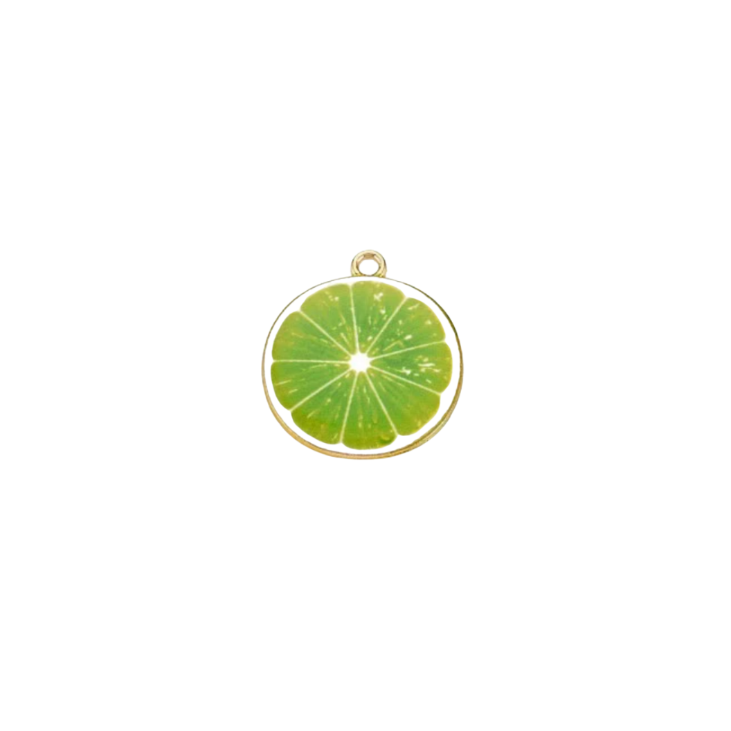 Gold Lime Slice Charm