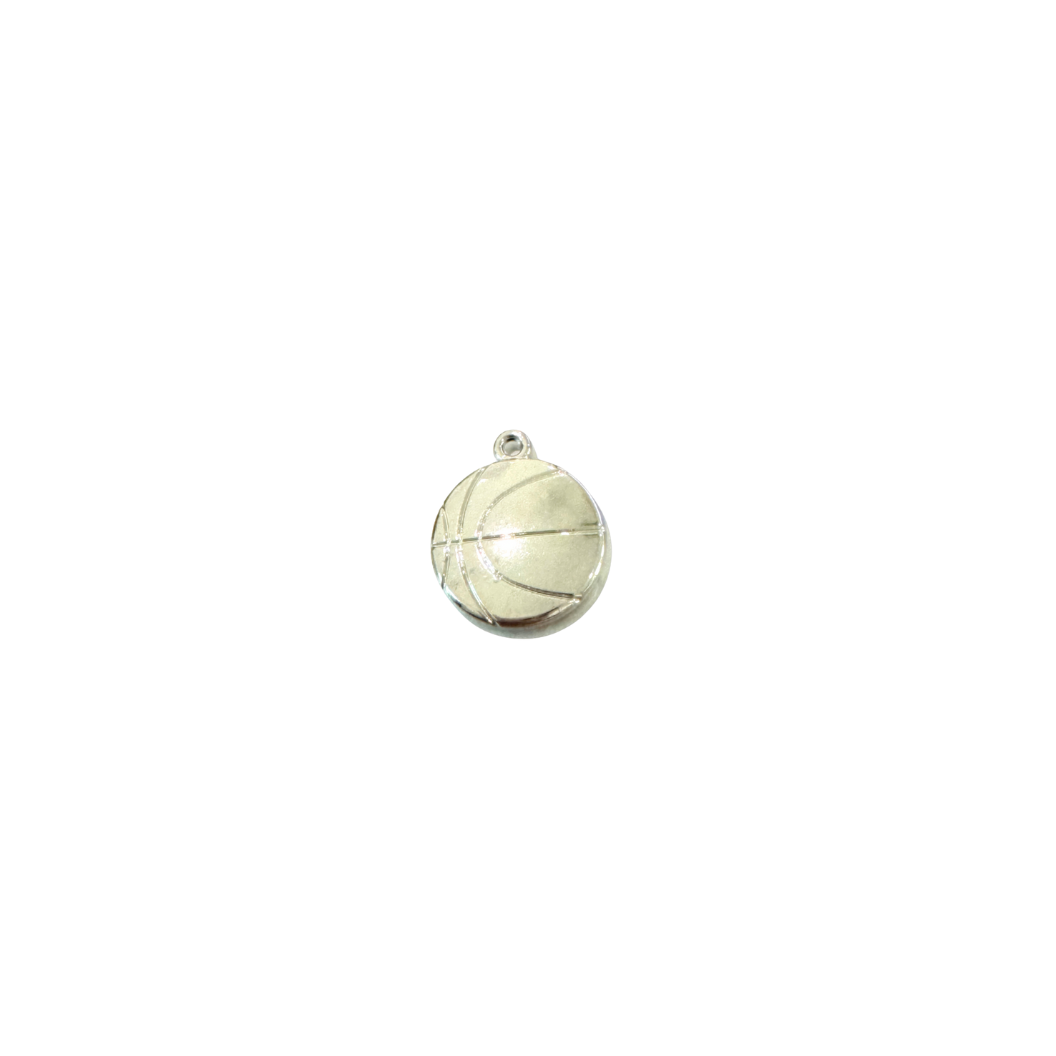 Silver Basketball Charm