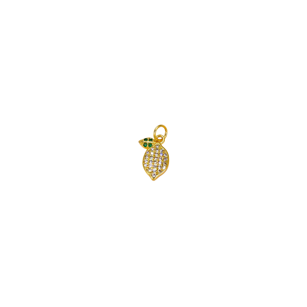 Gold Cubic Zirconia Little Lemon Charm