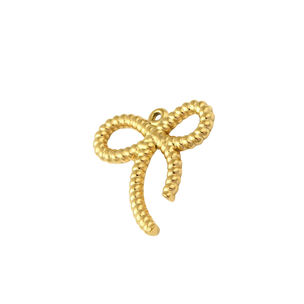 Gold Braided Bow Charm