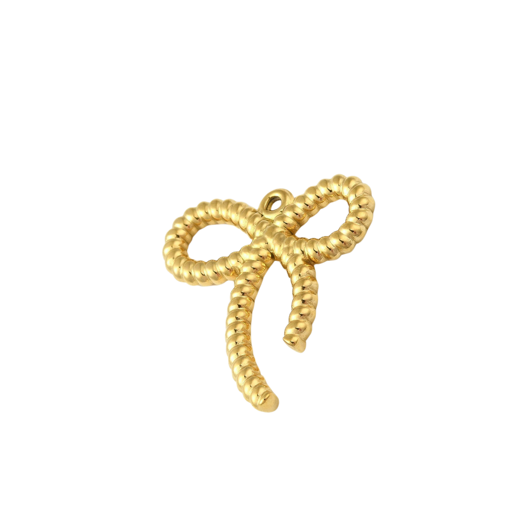 Gold Braided Bow Charm