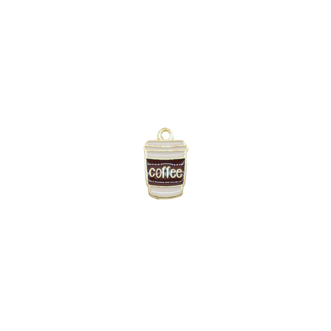 Gold 'Drink It Up' Coffee Cup Charm