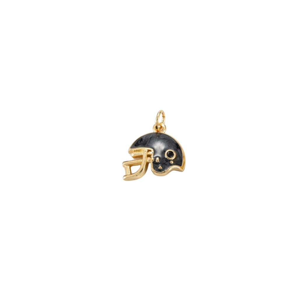 Gold Football Helmet Charm