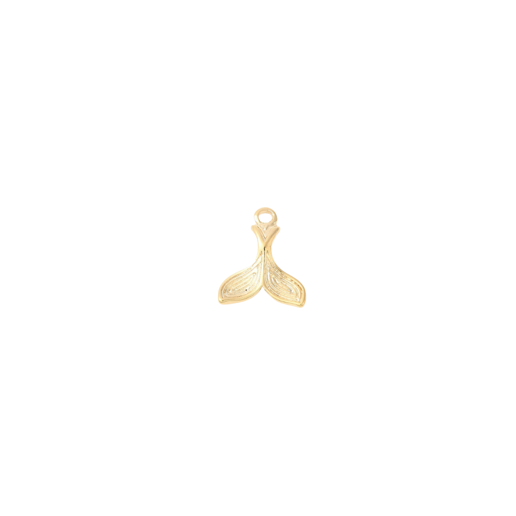 Transparent view of the Gold Mermaid Tail Charm