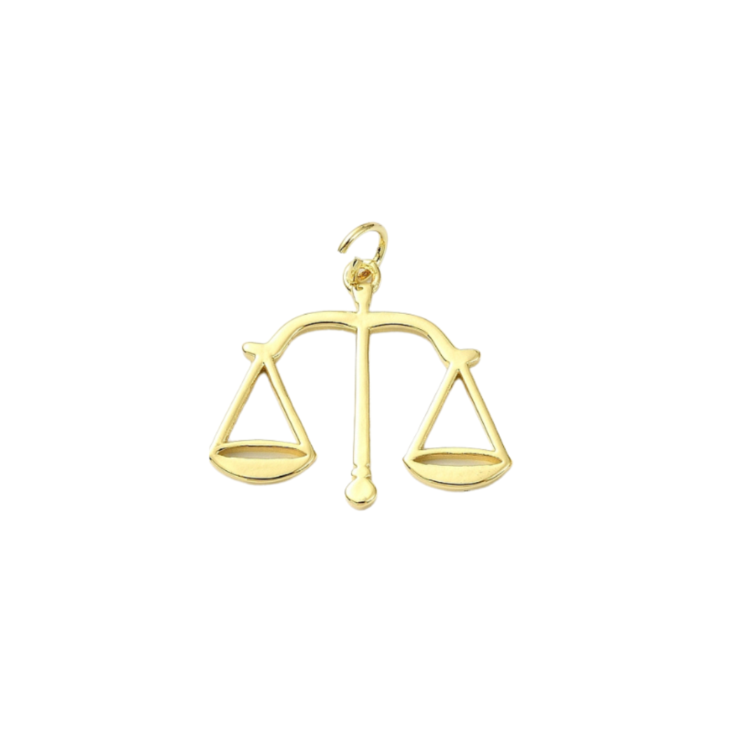 Gold Scales of Justice Charm