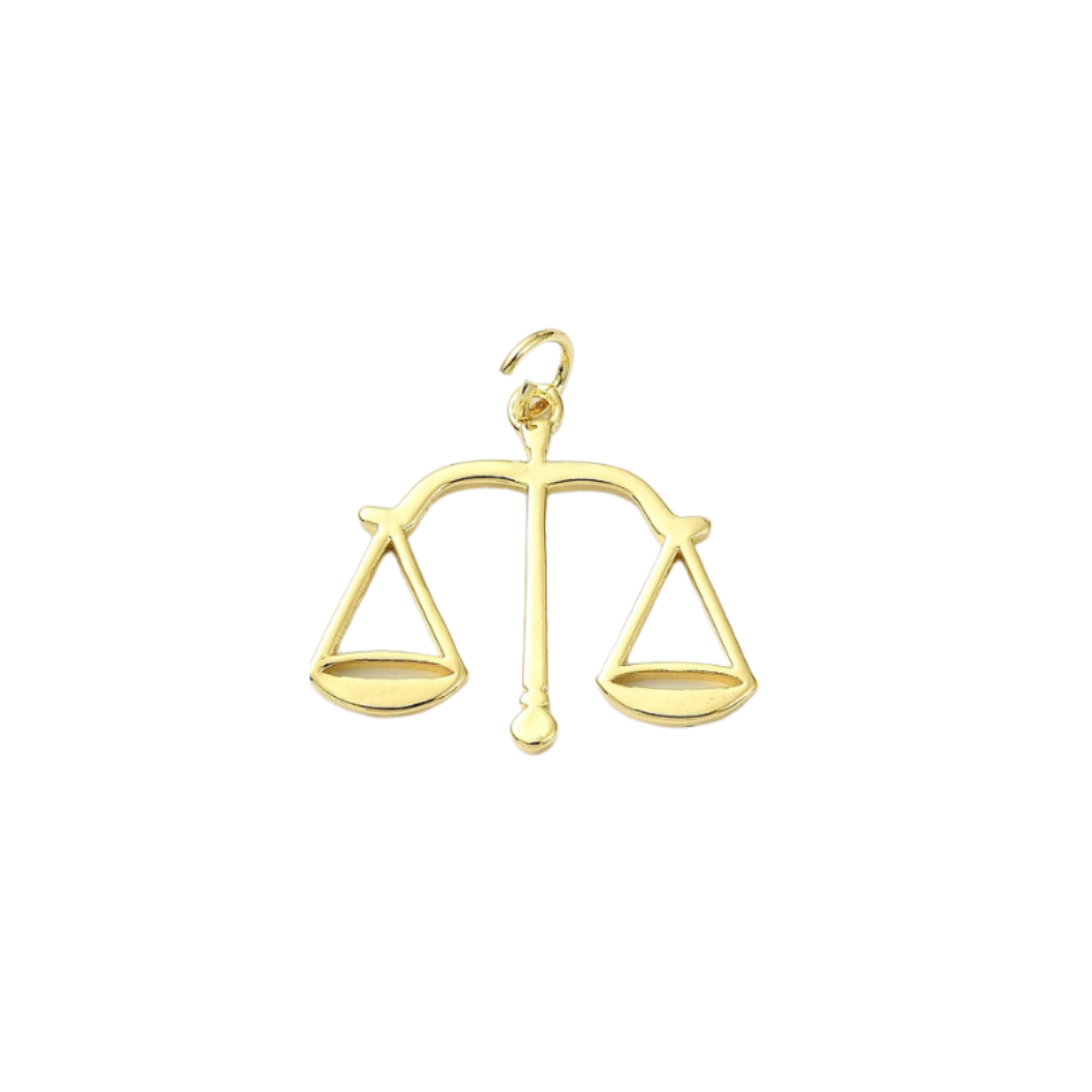 Gold Scales of Justice Charm