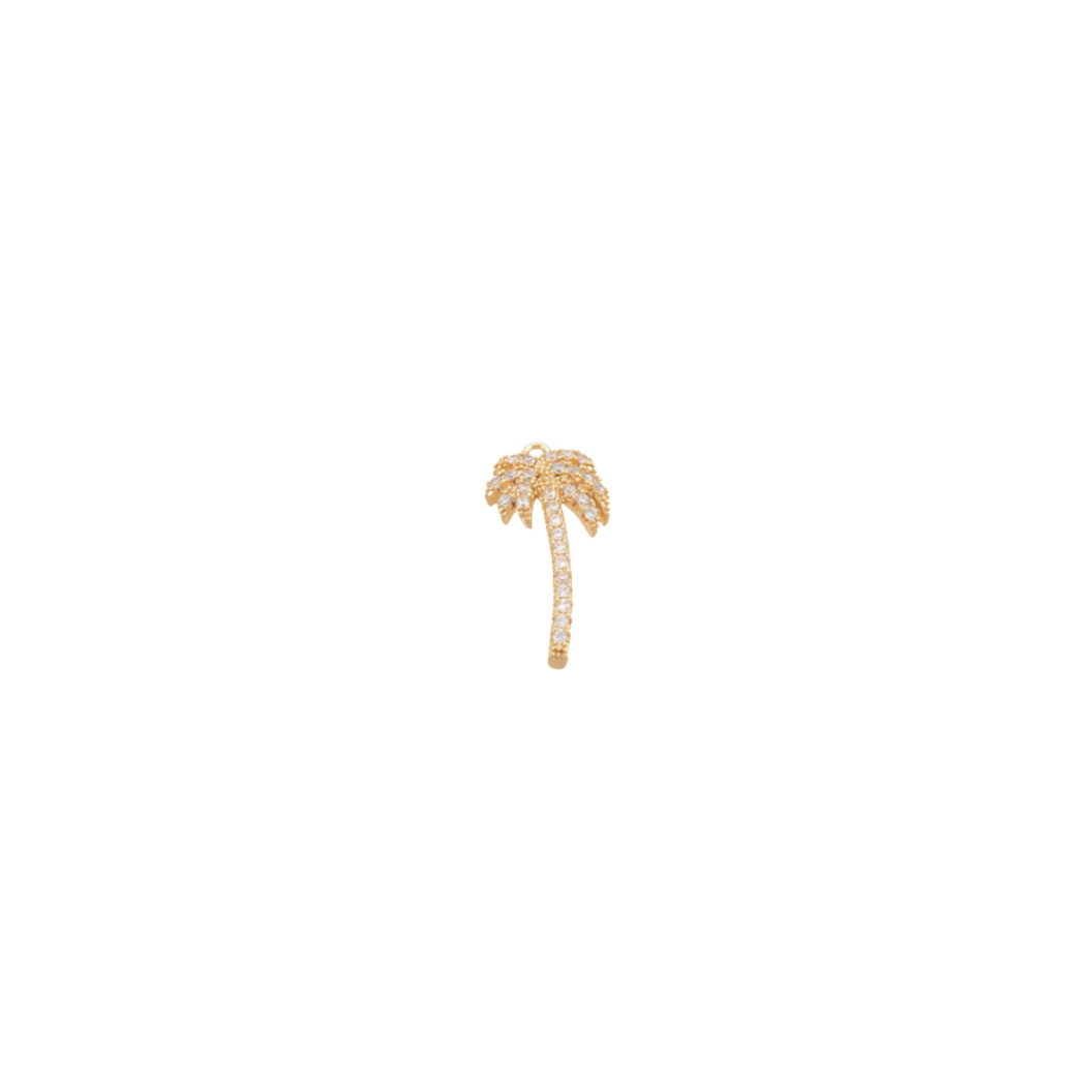 Gold Crystal Palm Tree Charm
