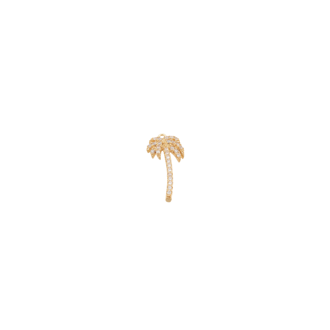 Gold Crystal Palm Tree Charm