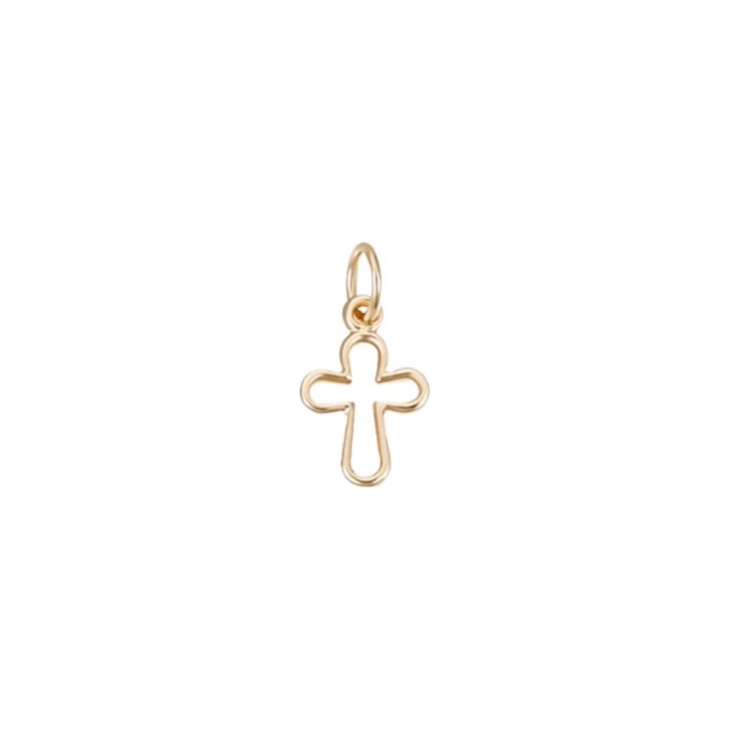 Gold Tiny Cross Charm