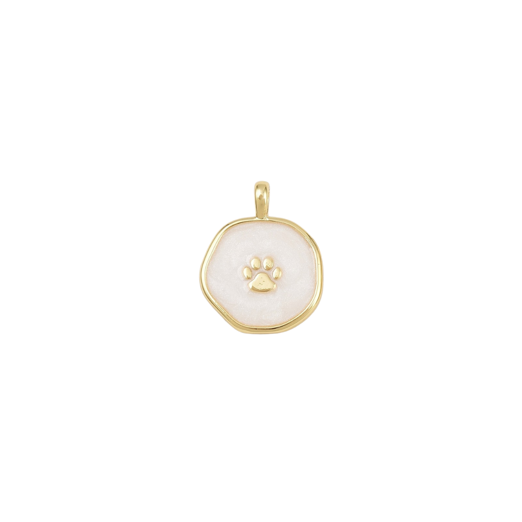 Gold Pawprint Charm