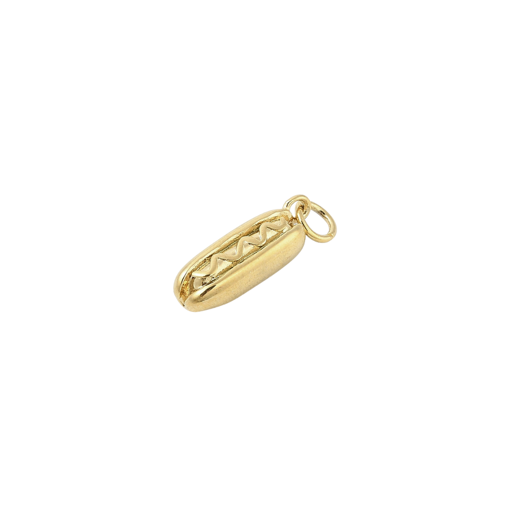 Gold Hot Dog Charm