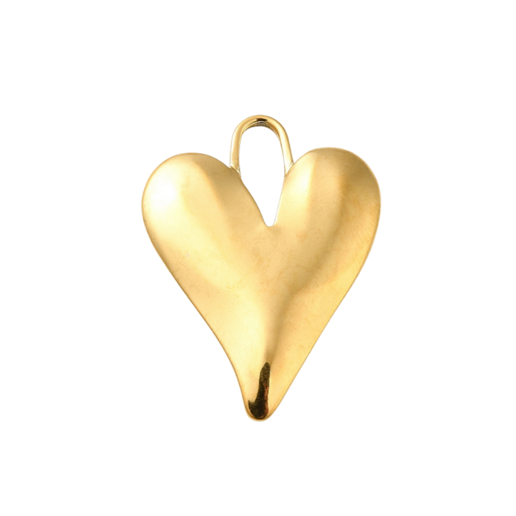 Gold Statement Heart Charm