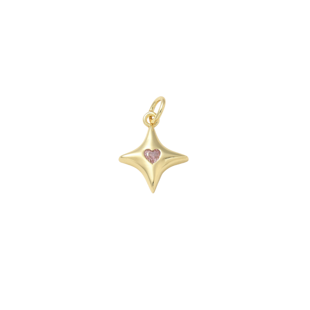 Gold Gleaming Star Charm