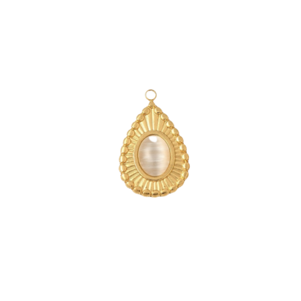 Inner Glow Teardrop Charm | Waterproof Stainless Steel