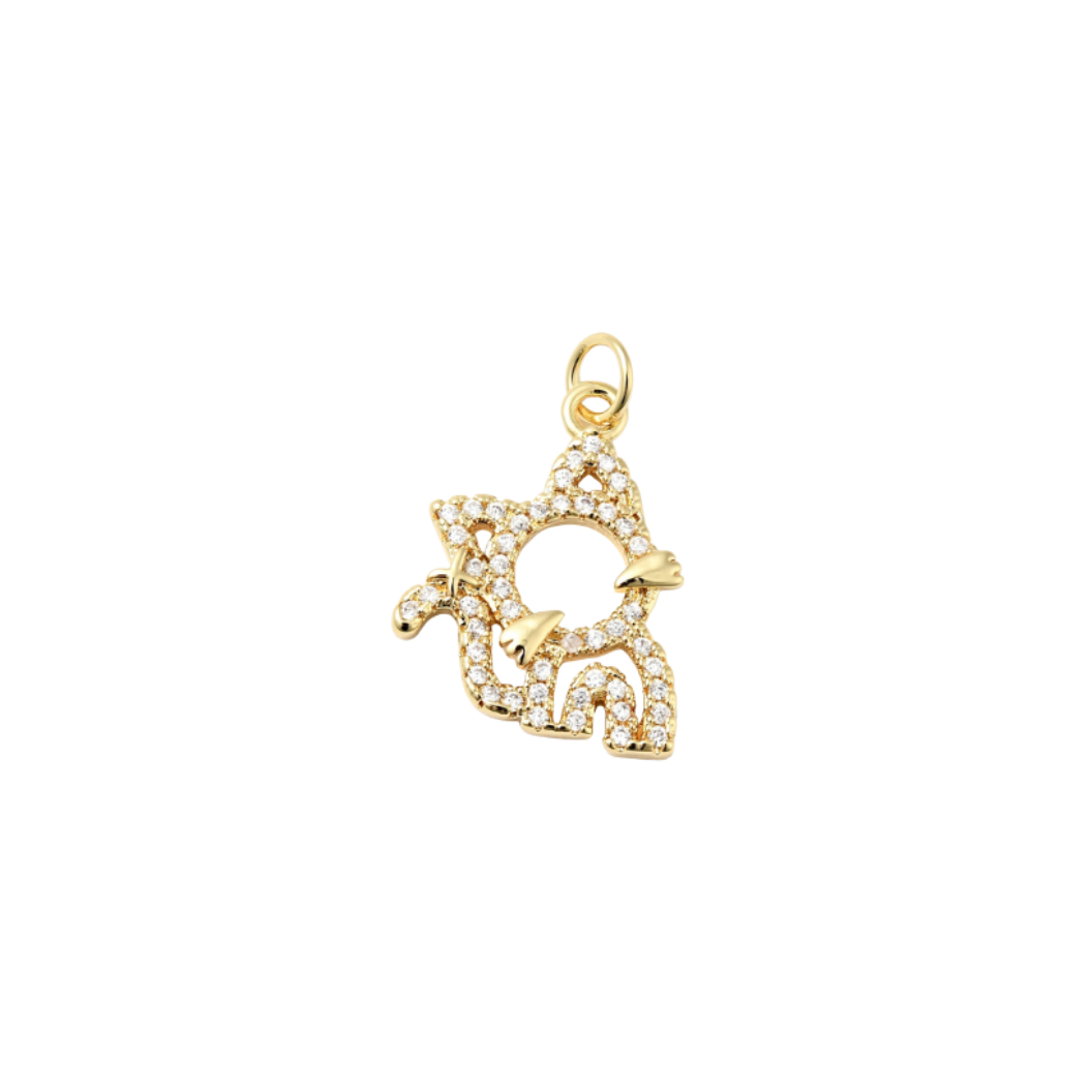 Transparent view of the Gold Dazzle Meow Charm