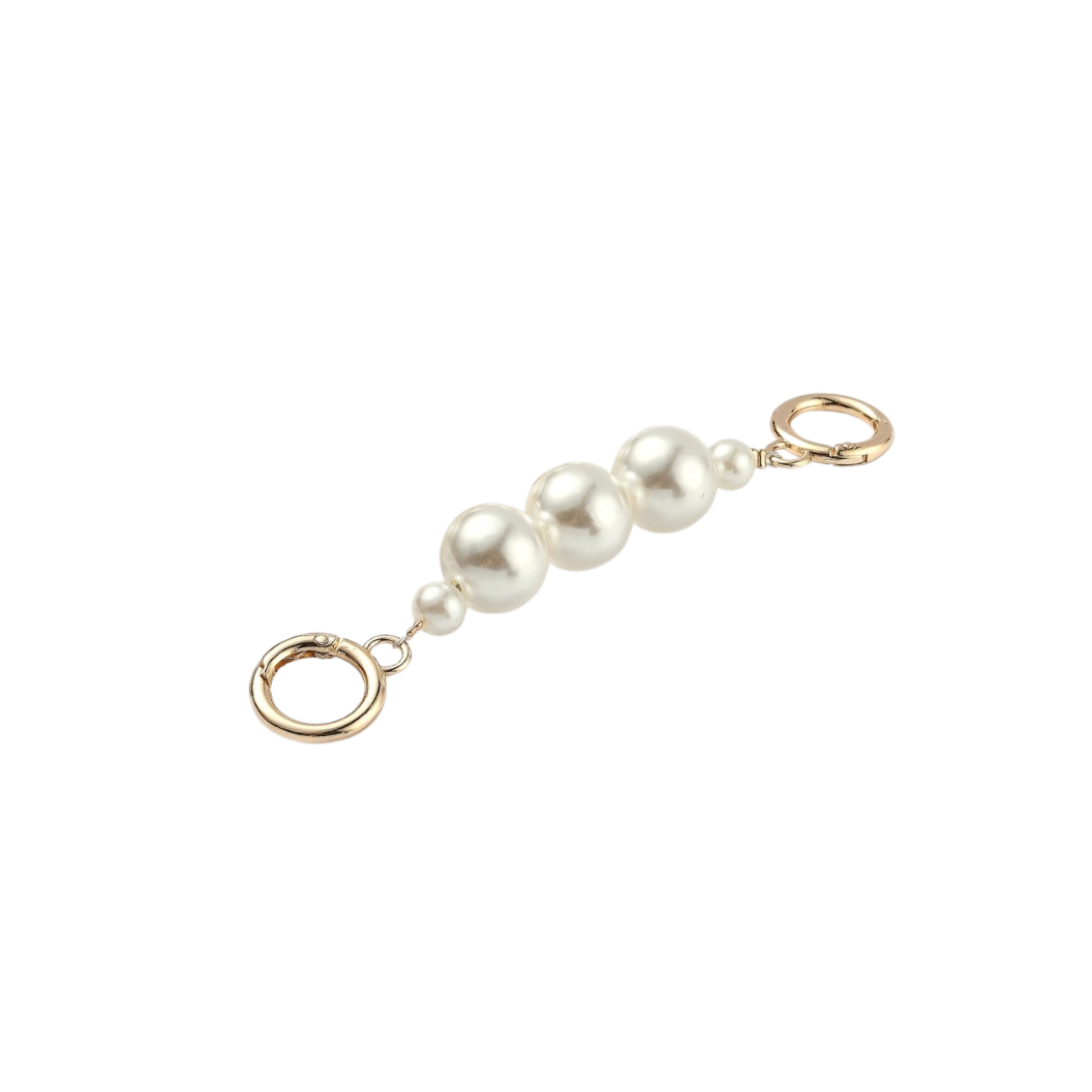 Transparent Gold Camille Pearl Bag Extender Chain