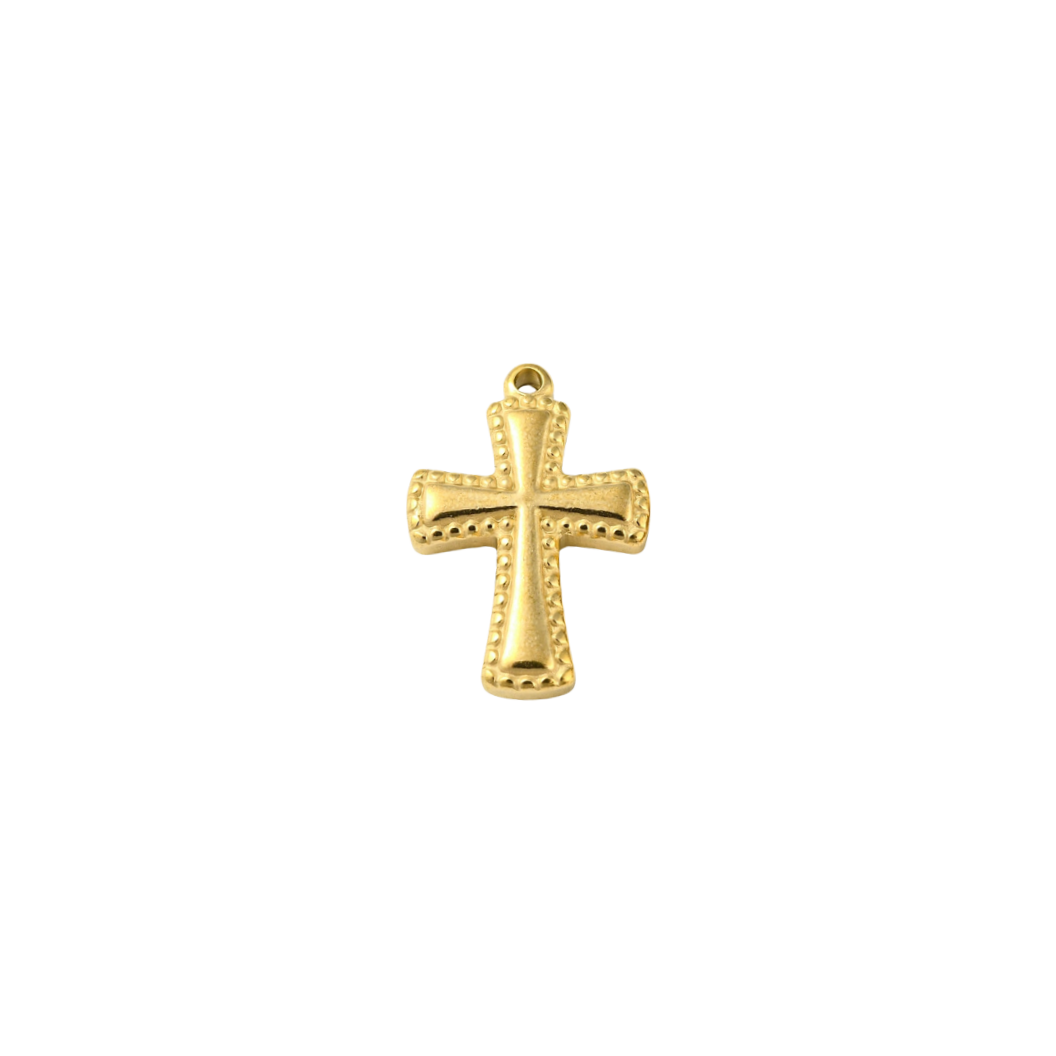 Transparent view of the Gold Sacred Cross Charm