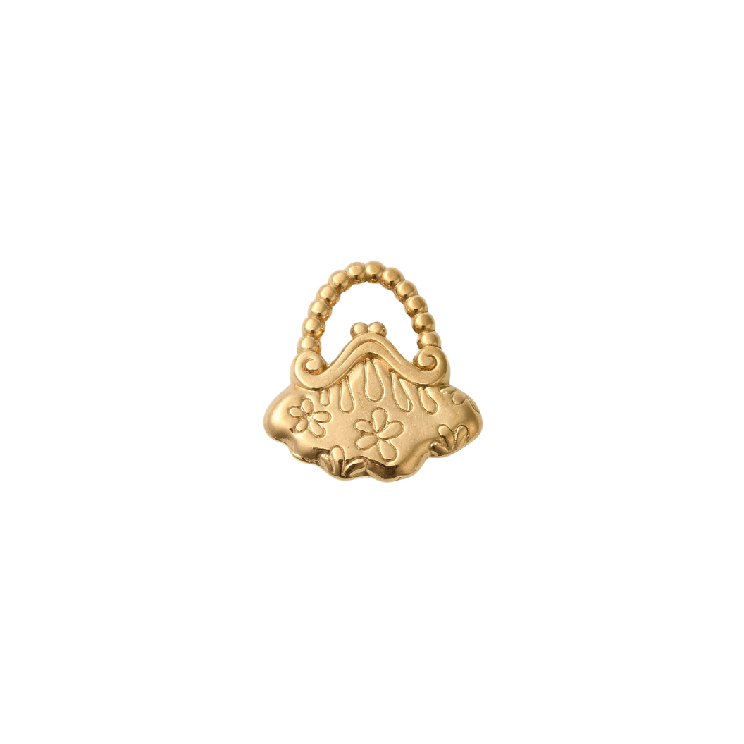 Gold Vintage Purse Vibes Charm