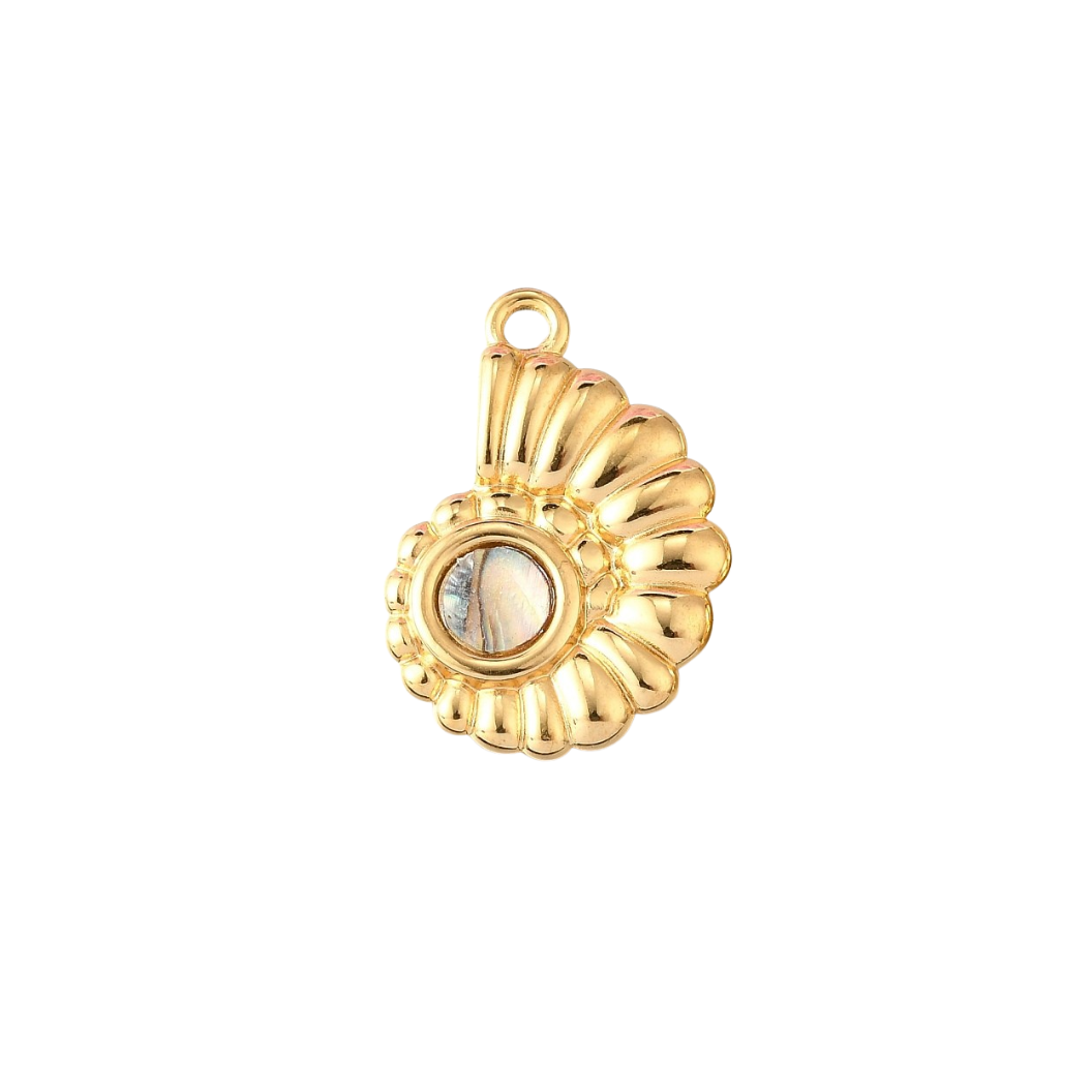 Gold Conch Shell Charm