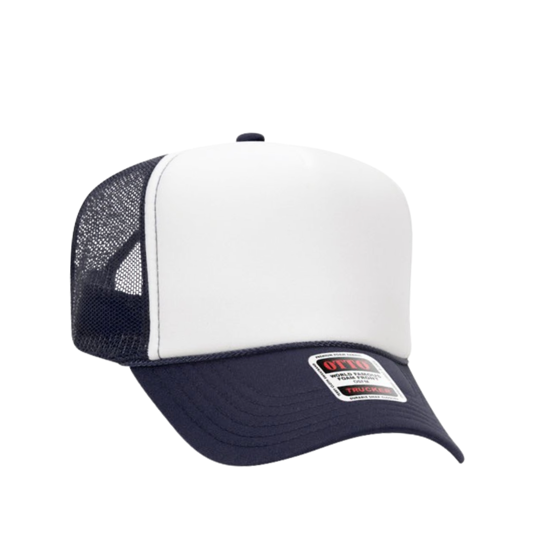 Navy and White Trucker Hat