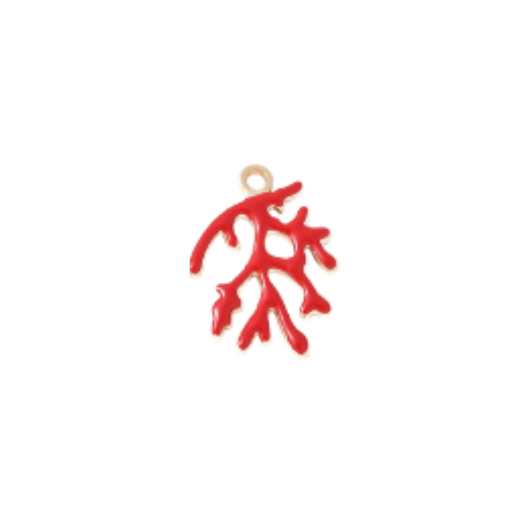 Gold Coral Vibes Charm | Assorted