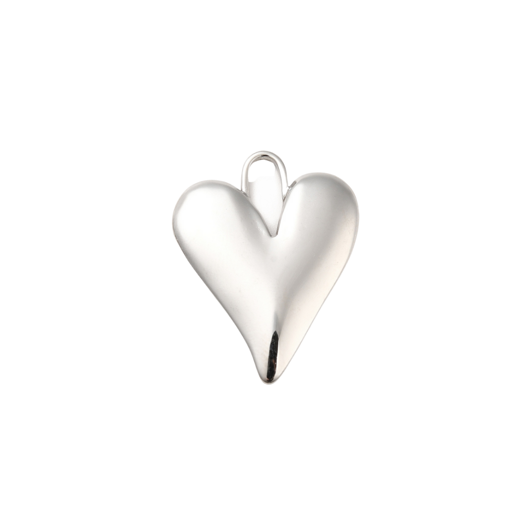 Silver Statement Heart Charm