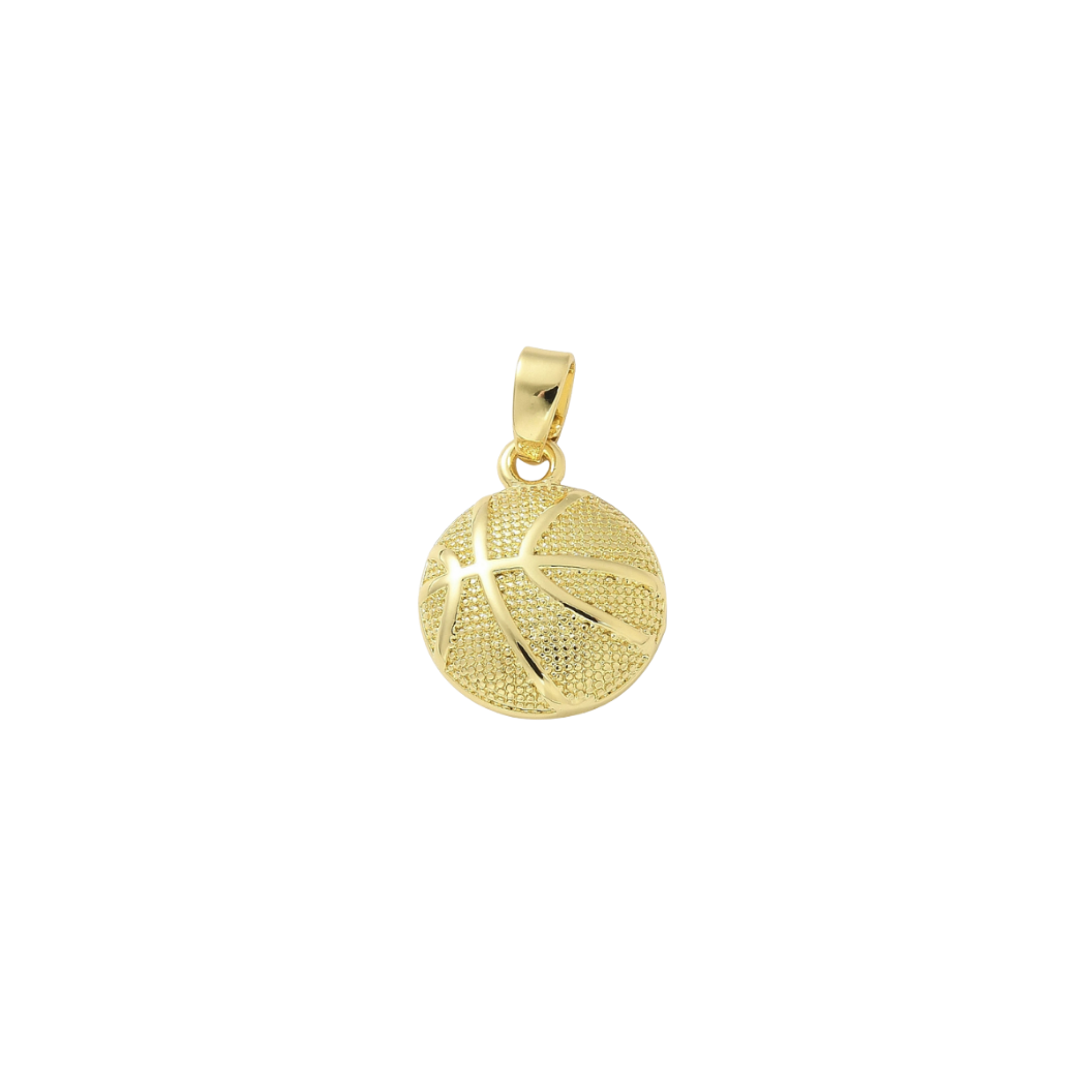 Transparent view of the Gold Basketball Charm