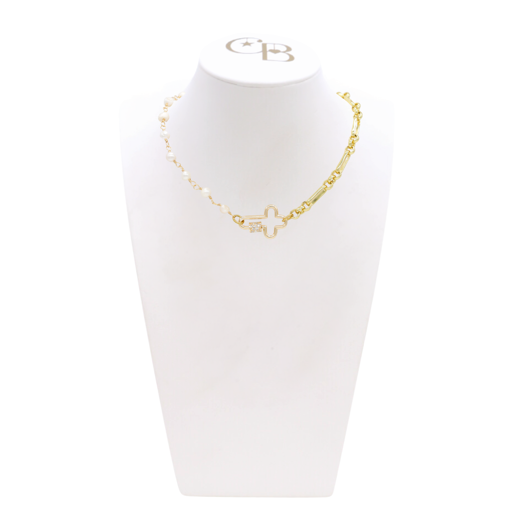 Front of the The Annabeth Necklace with our Mary Carabiner on CB Bust