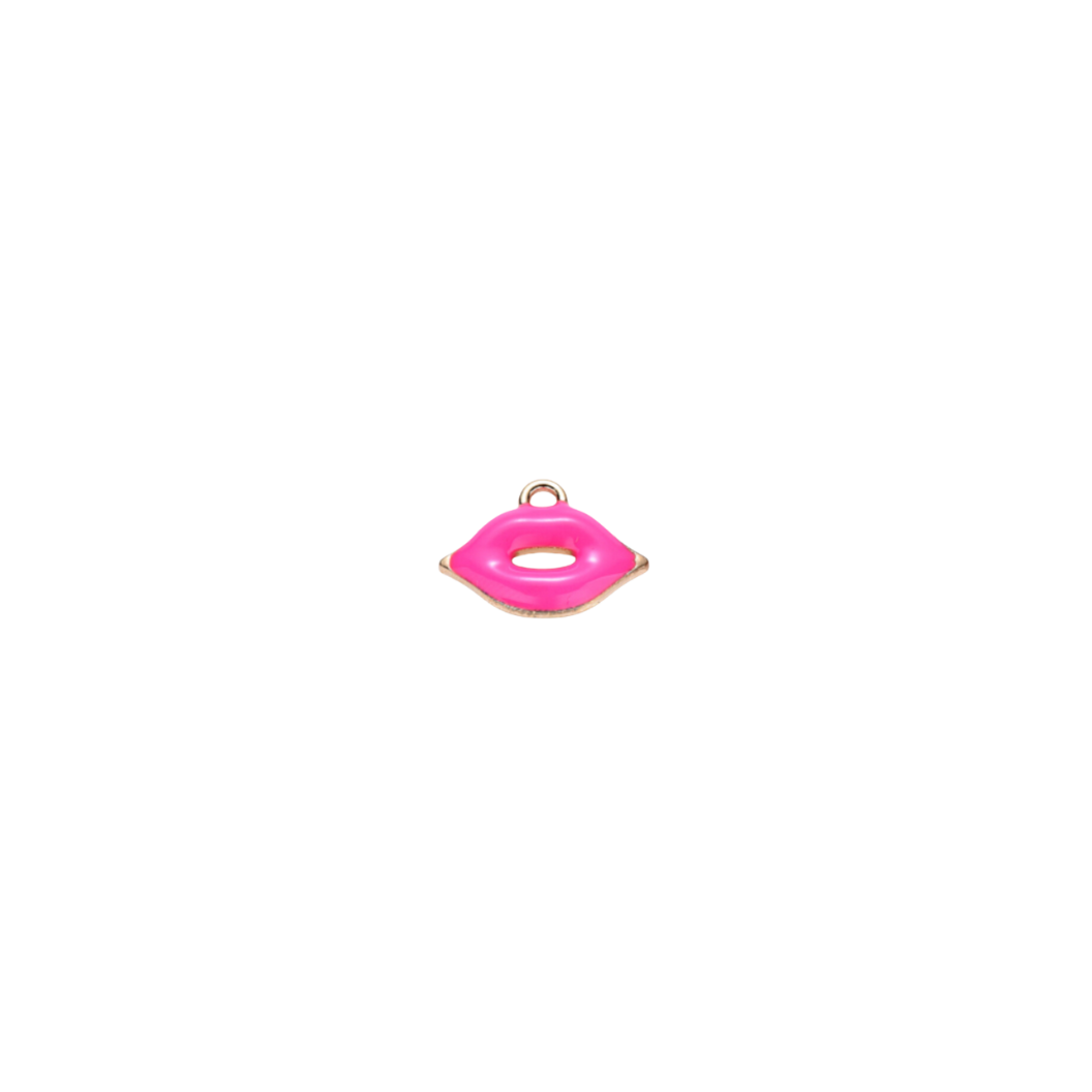 Gold Pucker Up Lips Charms