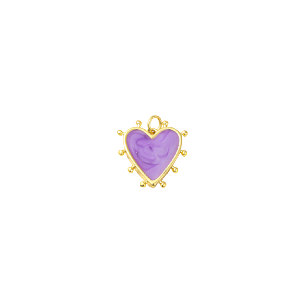 Gold Studded Heart Charm | Assorted