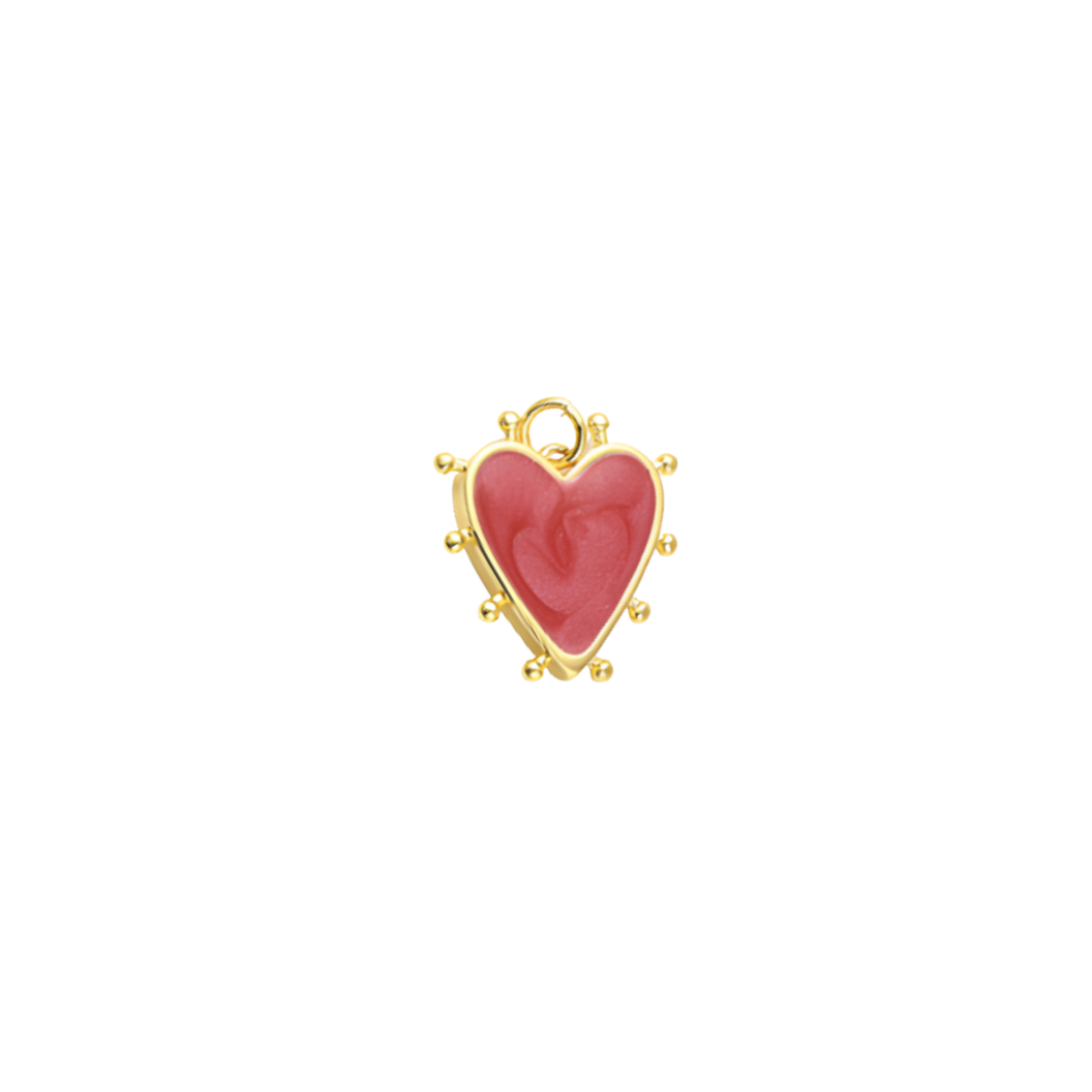 Gold Studded Heart Charm | Assorted