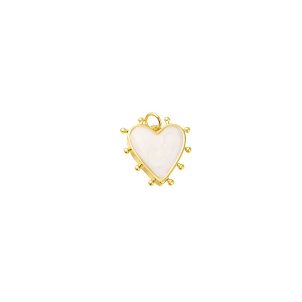 Gold Studded Heart Charm | Assorted