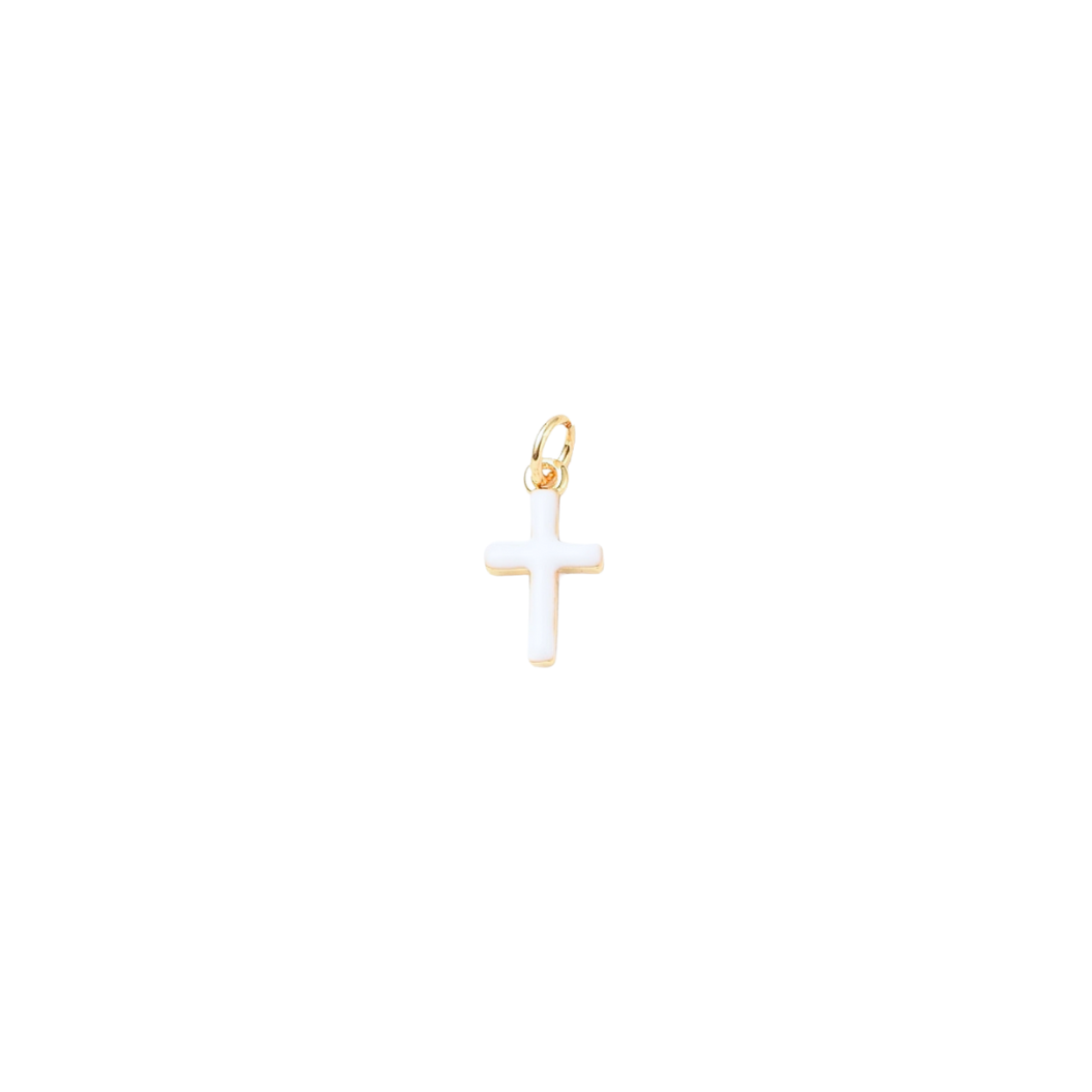 Gold Enamel Cross Charm -Assorted