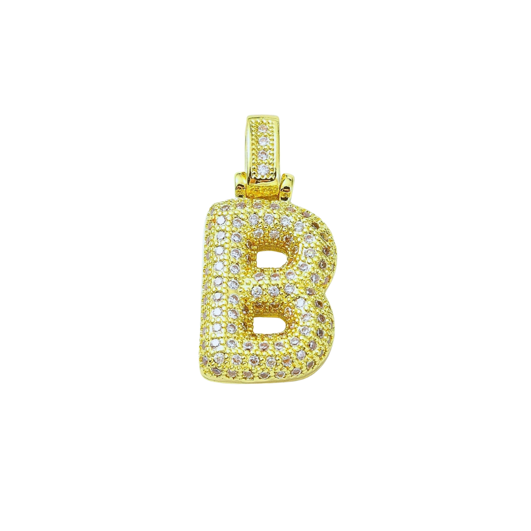Gold Rhinestone Bubble Initial Letter | Alphabet Charms