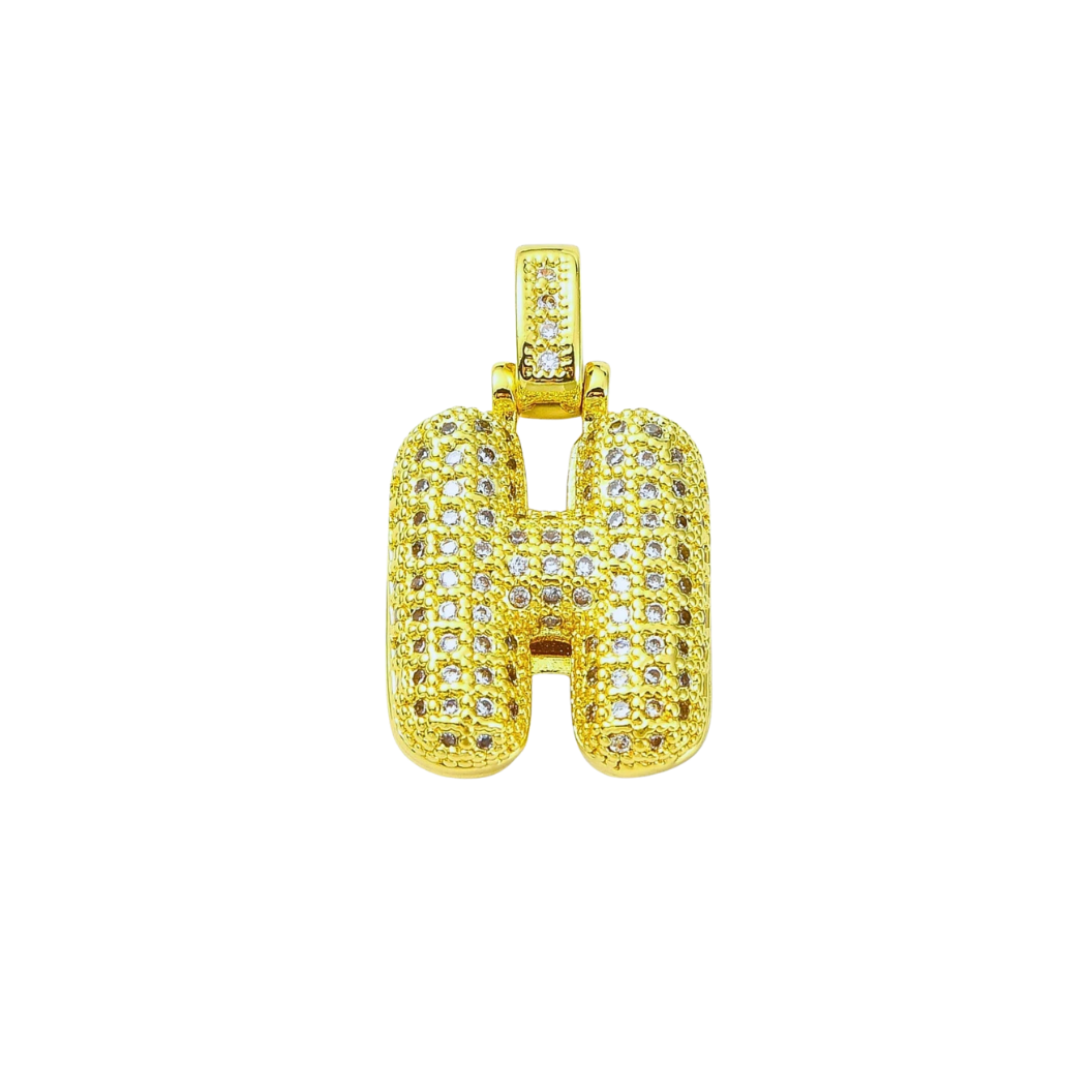 Gold Rhinestone Bubble Initial Letter | Alphabet Charms