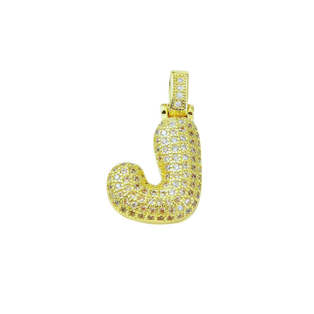 Gold Rhinestone Bubble Initial Letter | Alphabet Charms
