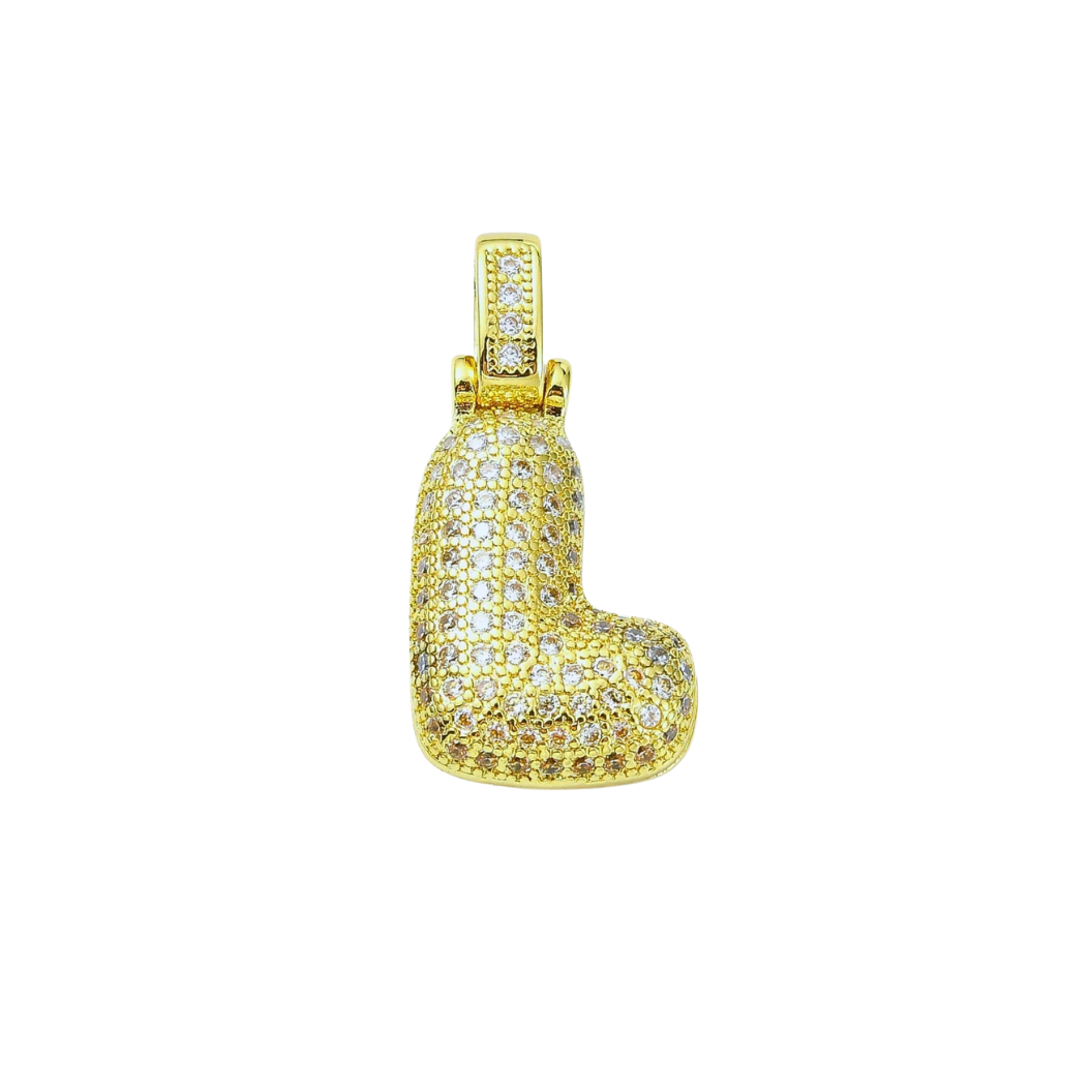 Gold Rhinestone Bubble Initial Letter | Alphabet Charms