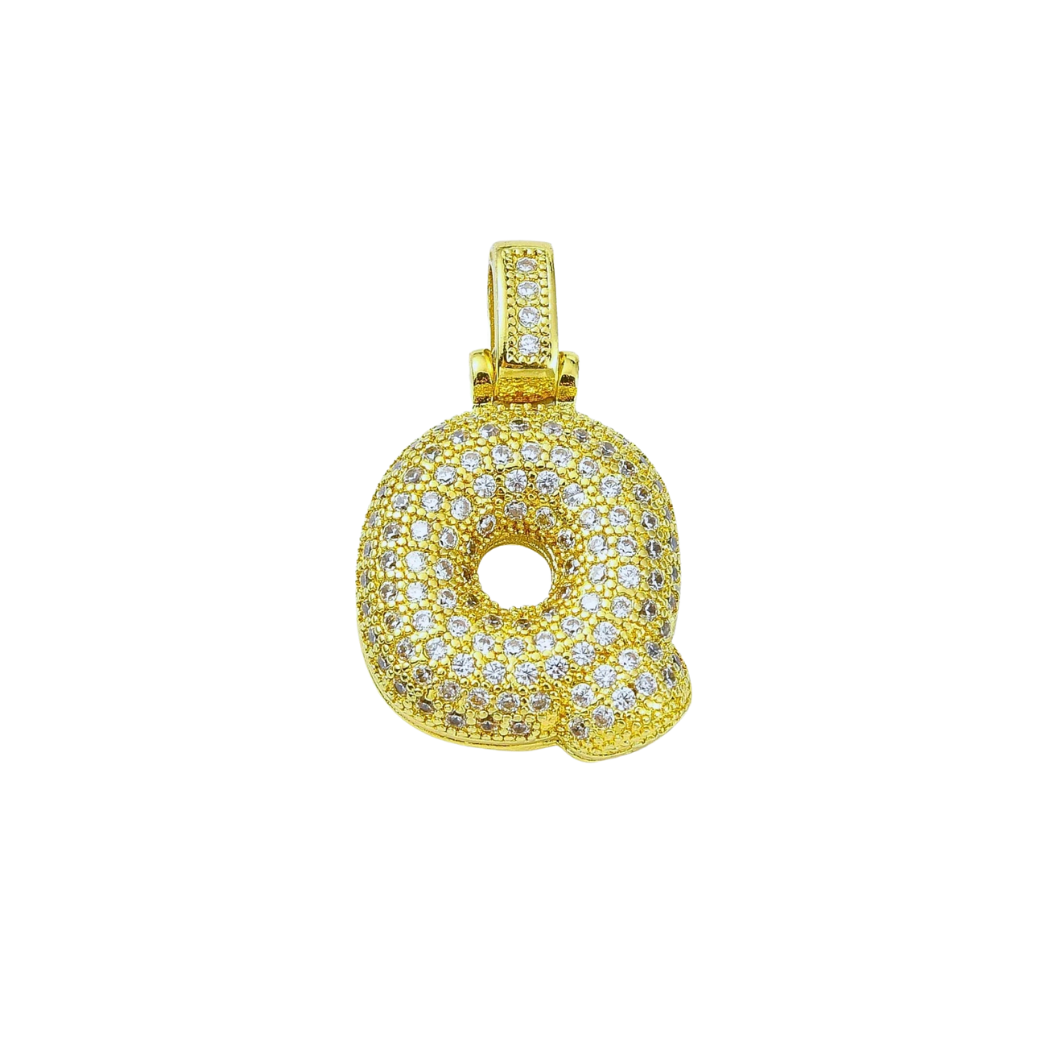 Gold Rhinestone Bubble Initial Letter | Alphabet Charms