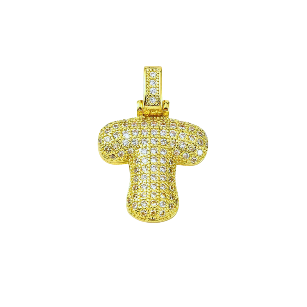 Gold Rhinestone Bubble Initial Letter | Alphabet Charms