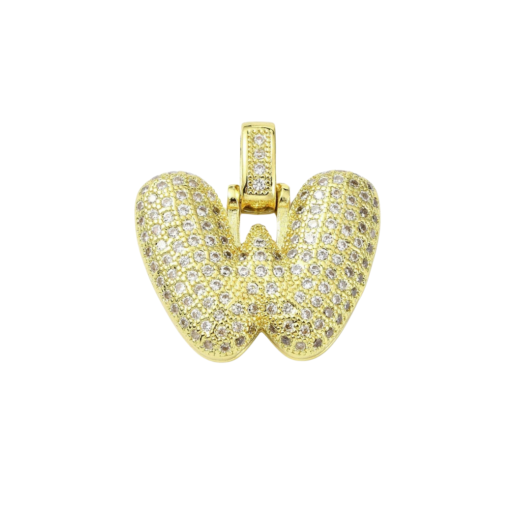 Gold Rhinestone Bubble Initial Letter | Alphabet Charms