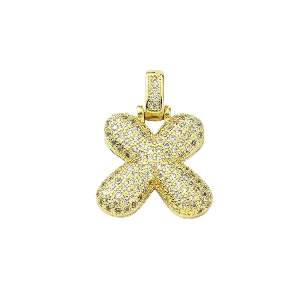 Gold Rhinestone Bubble Initial Letter | Alphabet Charms
