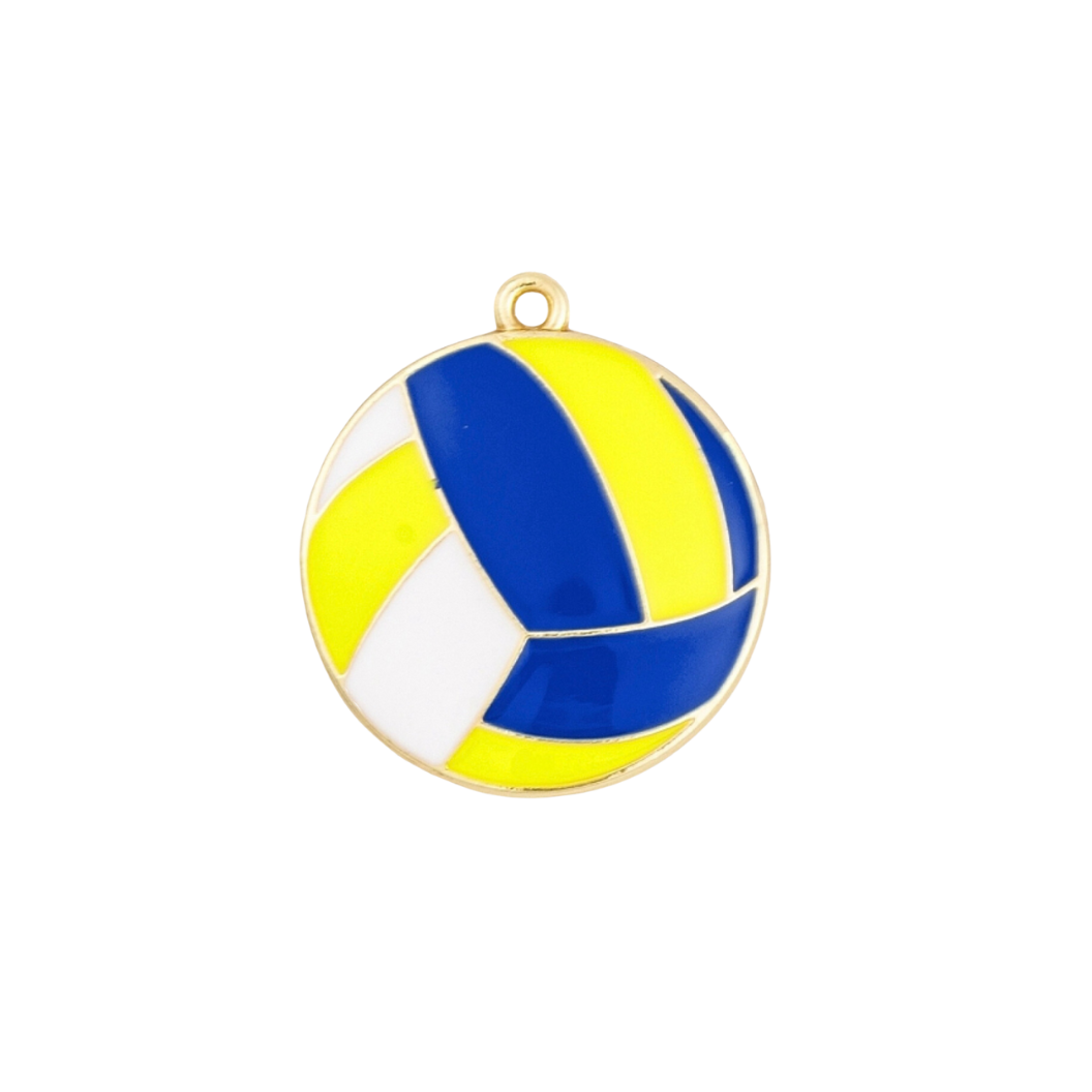 Gold Volleyball Charm