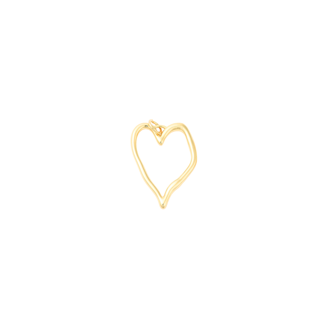 Gold Handwritten Heart Charm